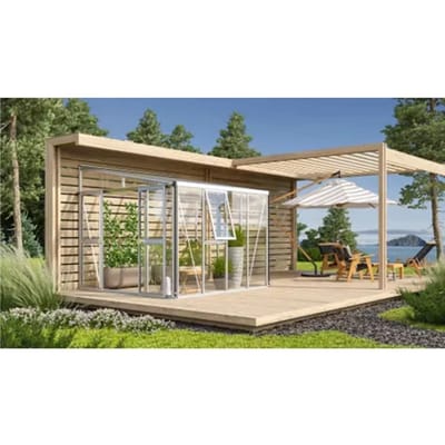 Vitavia Tuinkas Athena 7000 - Veiligheidsglas 3mm En Polycarbonaat 10mm - Aluminium - 266x271x239cm