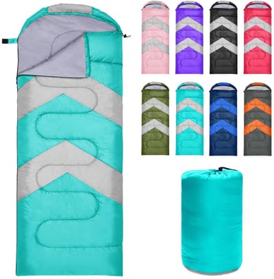 Dailygoods- Slaapzak 3-4 seizoenen - Waterdichte Slaapzak - Ultralichte Slaapzak - Comfortabele Slaapzak - Slaapzak voor Volwassenen - Halve Maancapuchon - Kampeerslaapzak