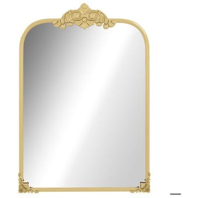 Wandspiegel - MUVOE - Barok - Verguld metalen frame - 60 x 87 cm - Afneembaar bloemmotief