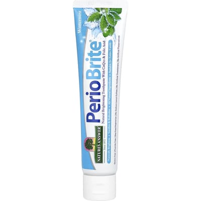 Nature'S Answer, Periobrite®, Xylitol Toothpaste, Fluoride Free, Wintermint, 113.4 g (4 oz) gray