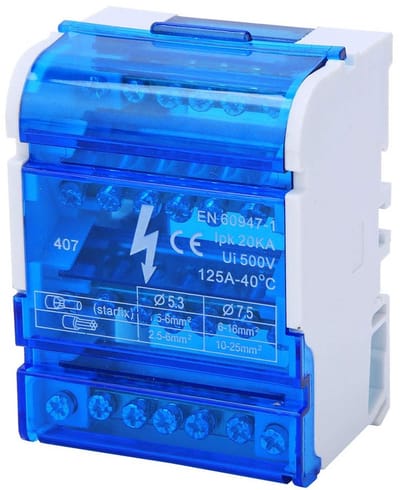 aladdien - Distributieklemmenblok - DIN-rail Klemmenblok - Professioneel ontwerp - Compact formaat - Aansluitkast - Veilig en betrouwbaar - Ideaal v...