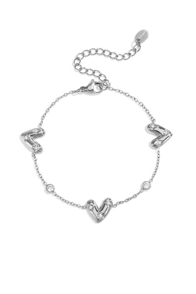 Yehwang-roestvrijstaal-armband-drie harten-ronde zirkonia steentjes-zilver-feestdagen-sieraden-moederdag-kerst-oudennieuw-valentijnsdag-cadeau