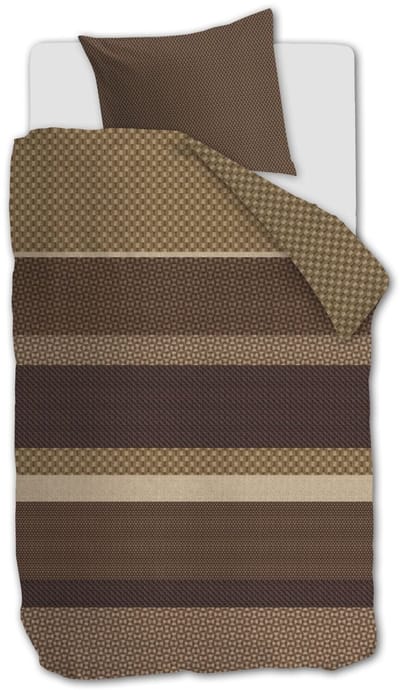 Beddinghouse Fera dekbedovertrek - Eenpersoons - 140 x 200/220 cm - Bruin