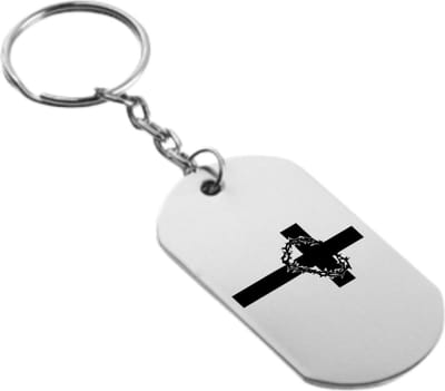 Akyol - jezus sleutelhanger - Jezus - messias, christen, kruis, opstanding, vergeving, liefde. - messias, christen, kruis, opstanding, vergeving, liefde. - 54 x 29mm