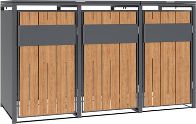 Westmann Varius 3 Metalen Containerombouw voor 3 kliko 's - Houtlook