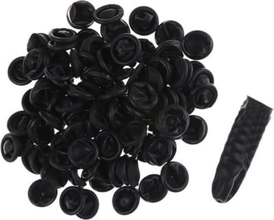 Knaak Set Latex Vingerbeschermer - Horeca - Schoonheidsspecialist - Pedicure - Zwart - 25 stuks