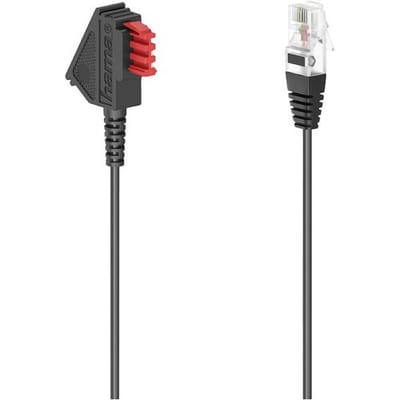 Hama DSL Aansluitkabel [1x Telefoonstekker Duitsland (TAE-F) - 1x RJ45-stekker 8p2c] 10 m Zwart
