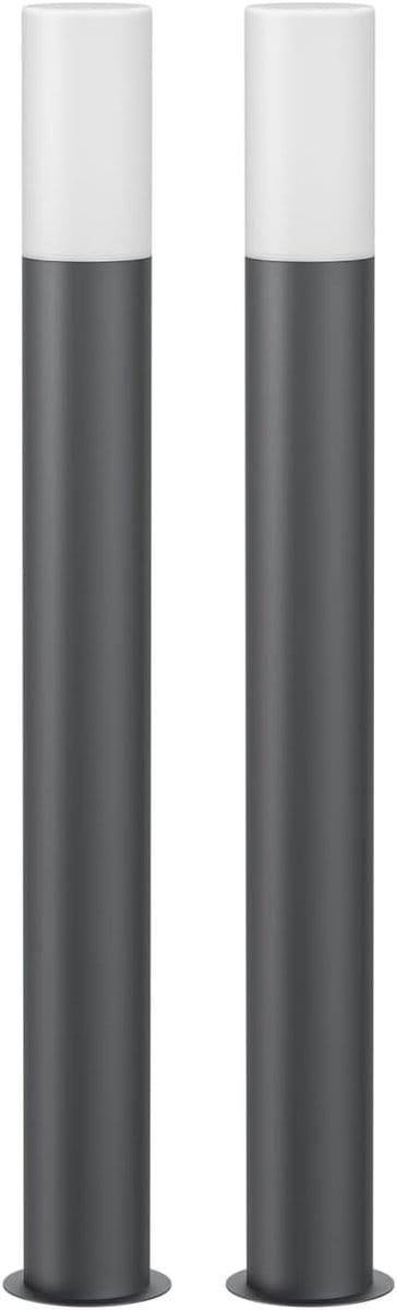 Paalverlichting Set - Buitenlampen - Pad Verlichten - Roestvrij Staal - 90cm Hoog - Antraciet