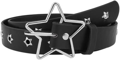 Dailygoods- Leren Riem Punkstijl - Kunstleer - Vintage Accessoire - Rock/Skate - Cyberpunk Look - Oogjes Gesp