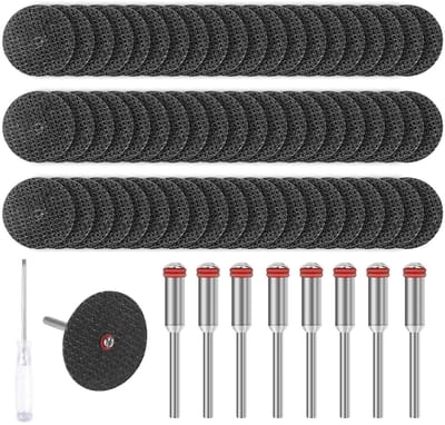 60 stuks doorslijpschijven 32 mm mini snijwielen met 8 x 3 mm doorn