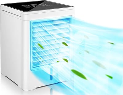 Draagbare Airco - Persoonlijke Koeler - Overal Koel Blijven - Verdampingskoeling - 470 ml Tank - Wit