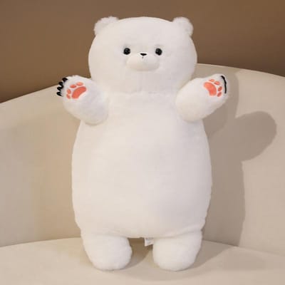 60cm Rechthoekig Lang Zacht Schattig IJsbeer Panda Beer Pluche Speelgoed Sierkussen Gevuld Met Handen Omhoog Dieren Knuffelkussen voor Kinderen about 55-60cm
