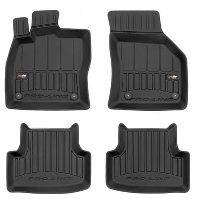 Frogum 3D Rubberen Vloermatten Set – Geschikt voor VOLKSWAGEN T-Roc vanaf 2017 – 4-delig – TPE Premium Kwaliteit – Extra Hoge Rand 6 cm – Geurloos – Zwart