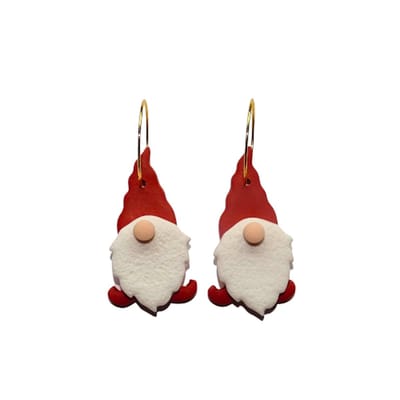 2 Love it Gnoom - Oorbellen - Polymeerklei - Stainless steel - 5 x 2 cm - Roestbruin - Goudkleurig
