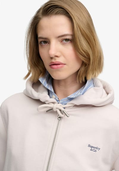 Superdry - Signature Geborduurde Zip Hoodie - Dames - Hoodies