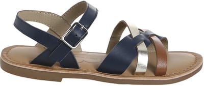 Vertbaudet Sandalen met fantasiebandjes van leer voor kinderen, kleuterschoolcollectie VERTBAUDET