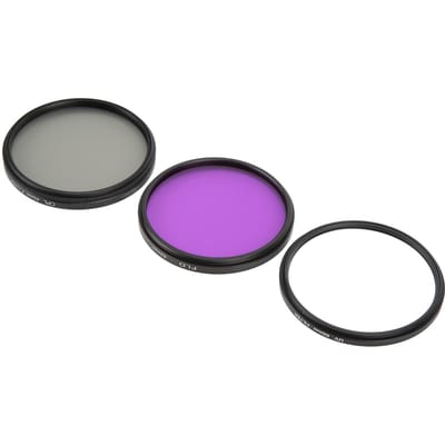 Kit de Filtres d'Objectif Protecteur UV FLD Filtre Violet CPL Polarisant Set pour pour Appareil Photo Numérique Reflex pour gray