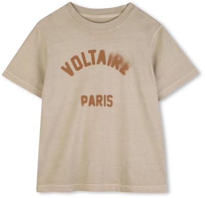 Zadig & Voltaire X60576 T-shirt Met Korte Mouwen Beige 6 Years Jongen