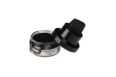 TRG - schoencrème met bijenwas - zwart - met bijhorende spons  - 50 ml