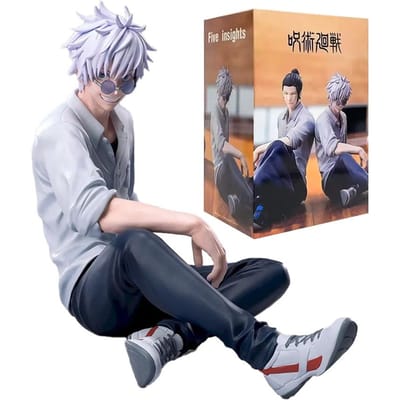 Figurine Anime 10cm Bouchon à Nouilles Satoru Gojo Modèle d'Action Geto Suguru Figurine PVC Cadeaux de Noël pour Enfants Modèle de Collection pour Adultes Poupées Jouets