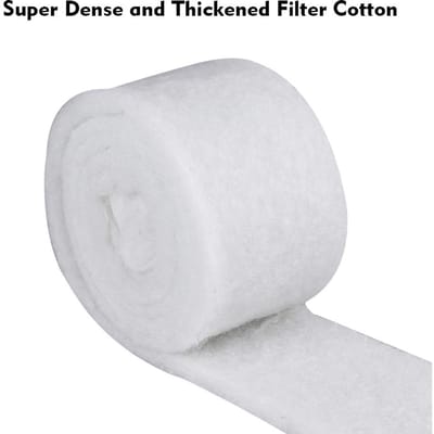 Filtre Aquarium Pad Media Filtrant Rouleau Coton Biochimique Mousse Filtrante Éponge Aquariophilie pour la Plupart des Filtres Eau d'Aquarium blanc