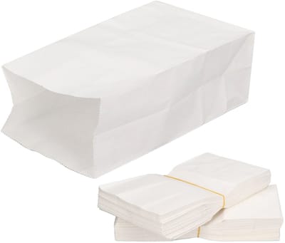 Dailygoods- Papieren Zakken 100 Stuks - Bruin Kraftpapier - Voedselveilige Zakken - Vetbestendig - Ideaal Voor Snacks - Grote Capaciteit - Voedselzakken