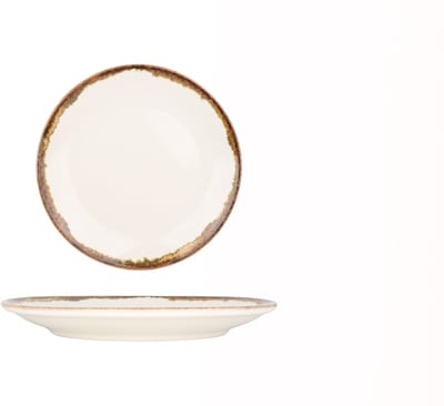 Kütahya Porselen Dessertbord - Fluer Amber - Porselein - 21 cm - set van 6