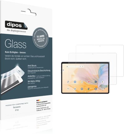 dipos – 2x Matte Pantserfolie geschikt voor fezawio F10 | 9H Screenprotector