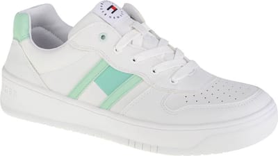 Tommy Hilfiger Low Cut Lace-Up Sneaker, voor meisje, Wit, Sneakers, maat: 37
