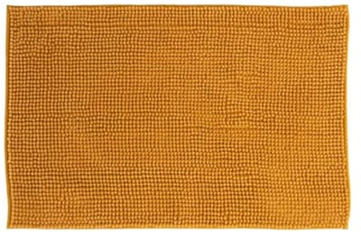 Badmat kort chenille mosterdgeel 50 x 80 cm