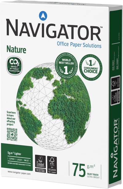 Kopieerpapier navigator nature a4 75gr wit 500 vel