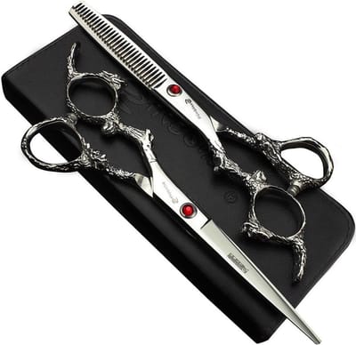 Professionele 17.5 cm kappersschaar voor haar knippen en uitdunnen, 440C staal, zilverkleurig