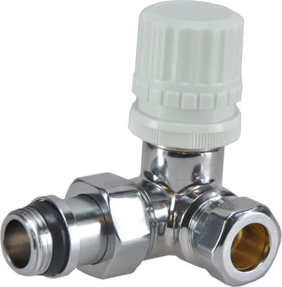 Riko luxe therm. ventiel 1/2''x15 (M22) knel haaks links chroom