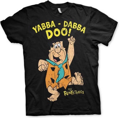 The Flintstones Heren Tshirt -S- Yabba-Dabba-Doo Zwart
