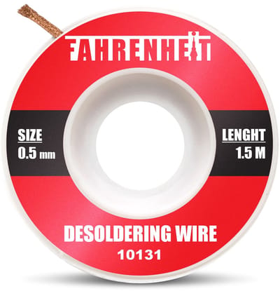 Desoldeerlint 1,5m X 0,5mm - Soldeer Wick Voor Verwijderen Van Tin - Desoldeerdraad Voor Elektronica En Reparatie - Breedte 0,5mm Lengte 1,5 Meter - Verkoopeenheid 1 Stuk [10131]