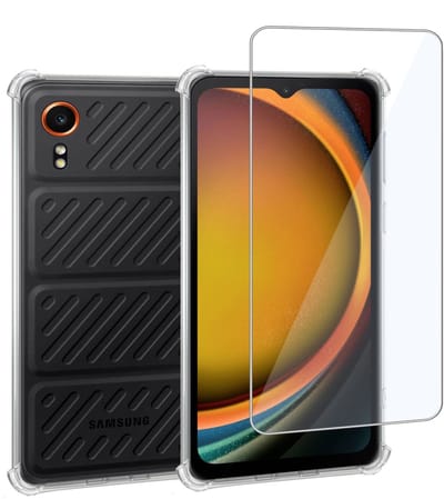 ChiGuard Hoesje & Screenprotector geschikt voor Samsung Galaxy Xcover 7 Pro Hoesje Screenprotector - Gehard Glas Cover + Shock Proof Case - Transparant