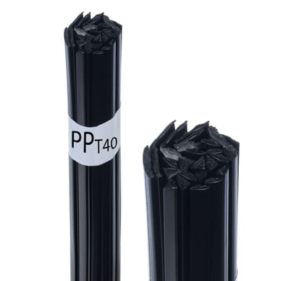 Rosfix Kunststoflasdraad PP+T40 - Zwart 50g Mix Vormen - 42cm, Smelt 270–340°C