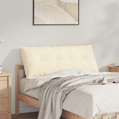 vidaXL - Rugkussen - Crèmekleurig - 120 - x - 50 - cm - Corduroy - stof