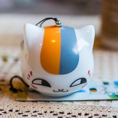 Japans Anime Kat Windgong Creatieve Glazen Kat Windbellen Hangen Natsume Yuujinchou Schattige Klok Huisdecoratie Huisornament