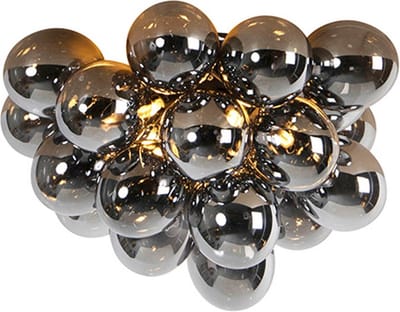 QAZQA uvas - Design LED Smart Plafondlamp incl. wifi - Ø 50 cm - Zwart - Woonkamer | Slaapkamer | Keuken