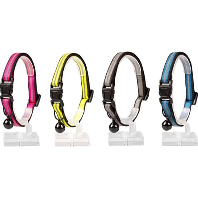 Duvoplus - Halsband Voor Dieren - Kat - Kattenhalsband Reflecterend Duo 20-30cm / 10mm Gemengde Kleuren - 1st