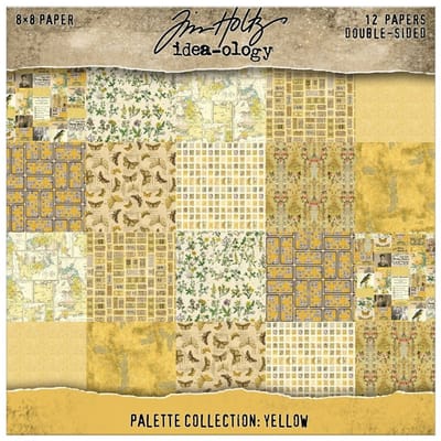 Tim Holtz idea-ology Palette collection yellow 8x8 inch