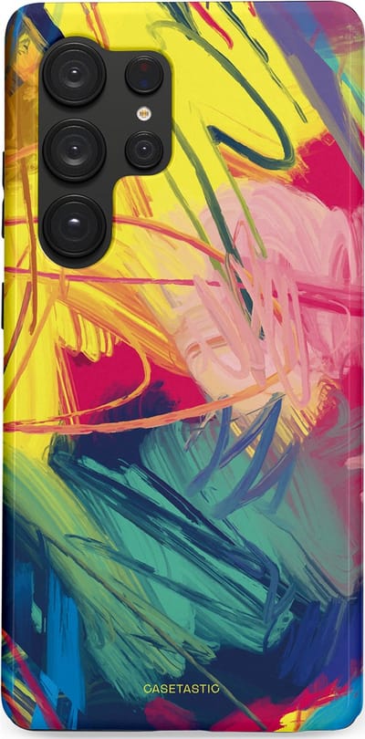 Casetastic Hoesje Geschikt voor Samsung S25 Ultra - Stijlvolle Beschermende Duo-layer Case - Kleurenstorm