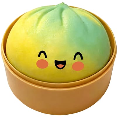 Leuke Kleurrijke Dumpling Squishies met Stoommandje Stressverlichter Ornament Langzame Terugslag Knijpspeeltje Fidget Stressbal voor ADHD Autisme