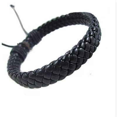 Trendy Charm Armbanden Leren Sieraden Geweven Touw Ketting Comfortabel Vintage Mannen Vrouwen Cadeau black