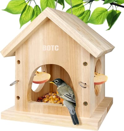 BOTC Voederhuisje - Vogelvoederstation - Bird feeder - Natuurlijk hout