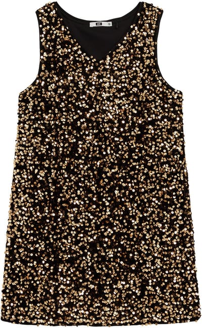 We Fashion Dress Short Gold Size: 134/140 | Nightwear Outlet | Unisex | Zwart