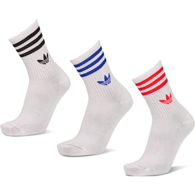 Adidas Mid Cut Crew 3 Pack Sokken Unisex - Wit - Maat 40-42