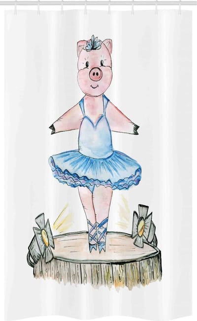 ABAKUHAUS Ballerina Douchegordijn – Badkamerdecor – 120x180 cm – Meerkleurig