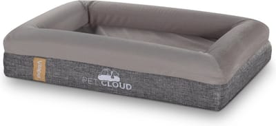 Vitapur Hondenmand - Kattenmand - Hondenmatras - Hondenmatras Orthopedisch - Traagschuim - Wasbare Hoes - Grijs - 65 cm